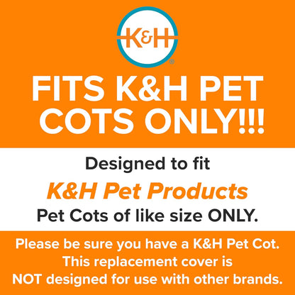 Original Pet Cot Replacement Cover (Cot Sold Separately) - Gray/Black Mesh, Medium 25 X 32 Inches