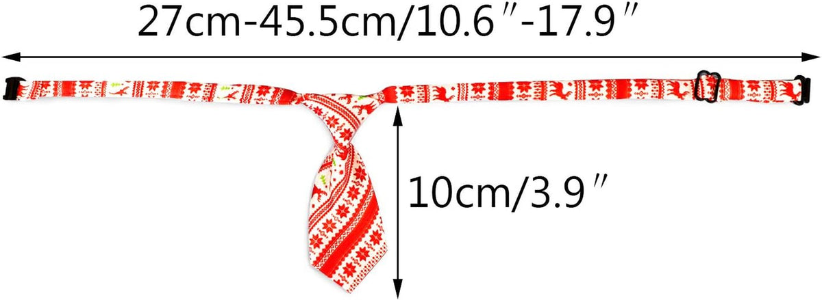 Dog Ties, 10 PCS Dog Bow Ties Christmas with Adjustable Collar, Pet Neckties for Small Pets, Puppy Neck Bowties Cats Grooming Bows Bulk for Photography Holiday Wedding Party Gift