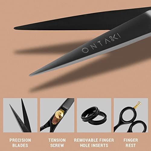 Beard & Mustache Scissors & Combs - 5.5" Japanese Steel, Black