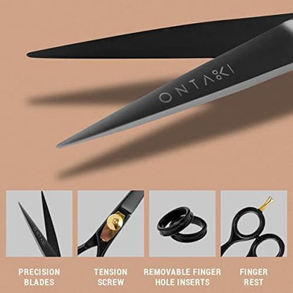 Beard & Mustache Scissors & Combs - 5.5" Japanese Steel, Black