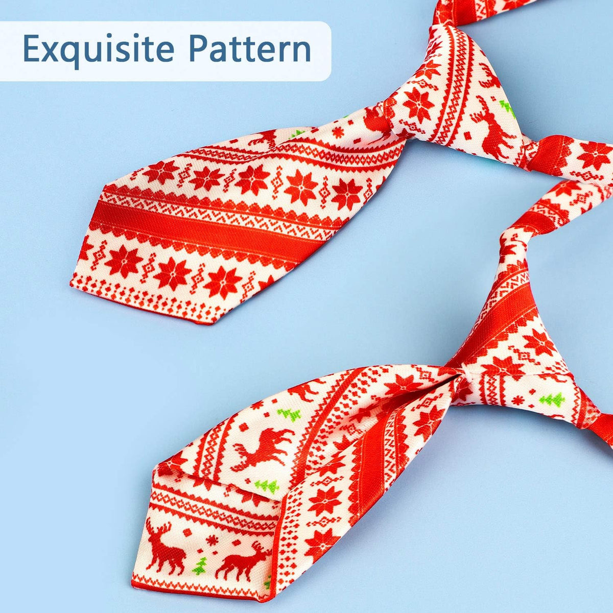Dog Ties, 10 PCS Dog Bow Ties Christmas with Adjustable Collar, Pet Neckties for Small Pets, Puppy Neck Bowties Cats Grooming Bows Bulk for Photography Holiday Wedding Party Gift