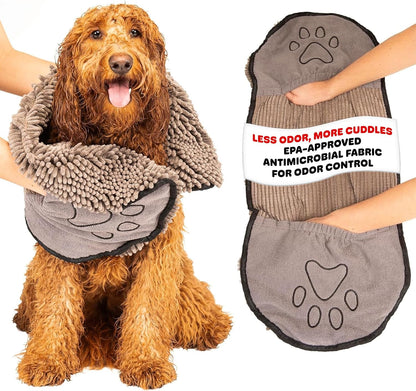 Dog Gone Smart the Dirty Dog Shammy - Grey, 31 × 13 Inches