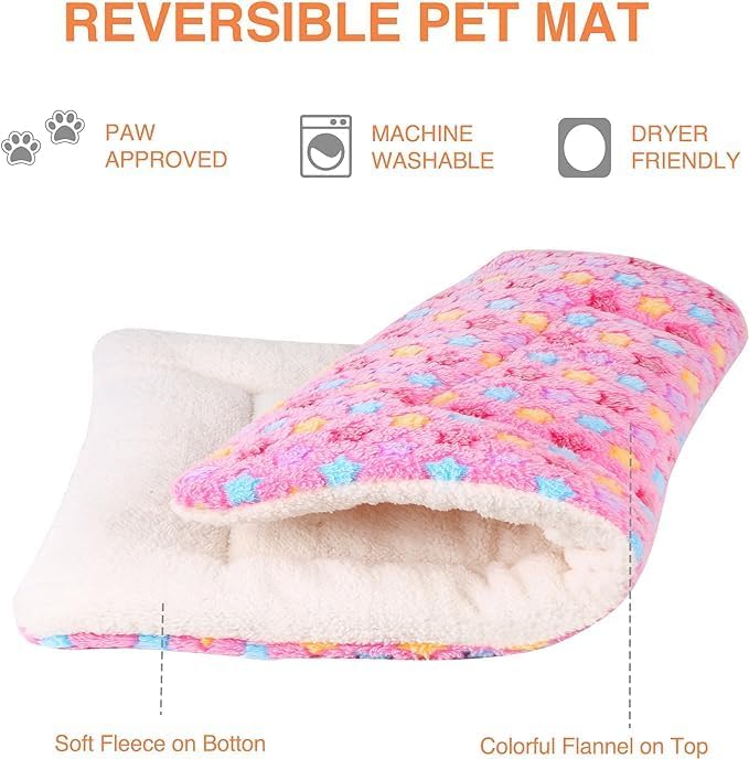 Dog Crate Pad Bed Ultra Soft Pet Mat Star Print Pink 29 X 21 Inch