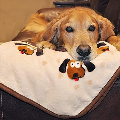 Snuggle Puppy Fleece Blanket for Dogs, Machine Washable, 48 X 30 In