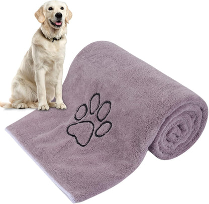 Dog Towels for Drying Dogs, Absorbent Microfiber Pet Bath Towel