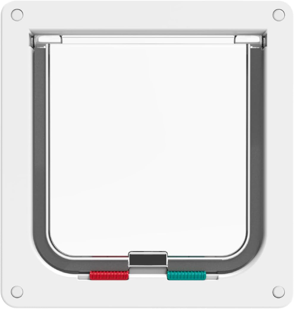 Standard Cat and Small Pet Door, Small, White, Pets up to 11 Lbs