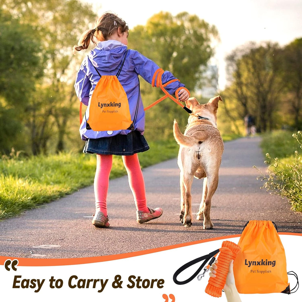 Check Cord Dog Leash Long Lead Obedience Recall Training Tracking Line 30Ft
