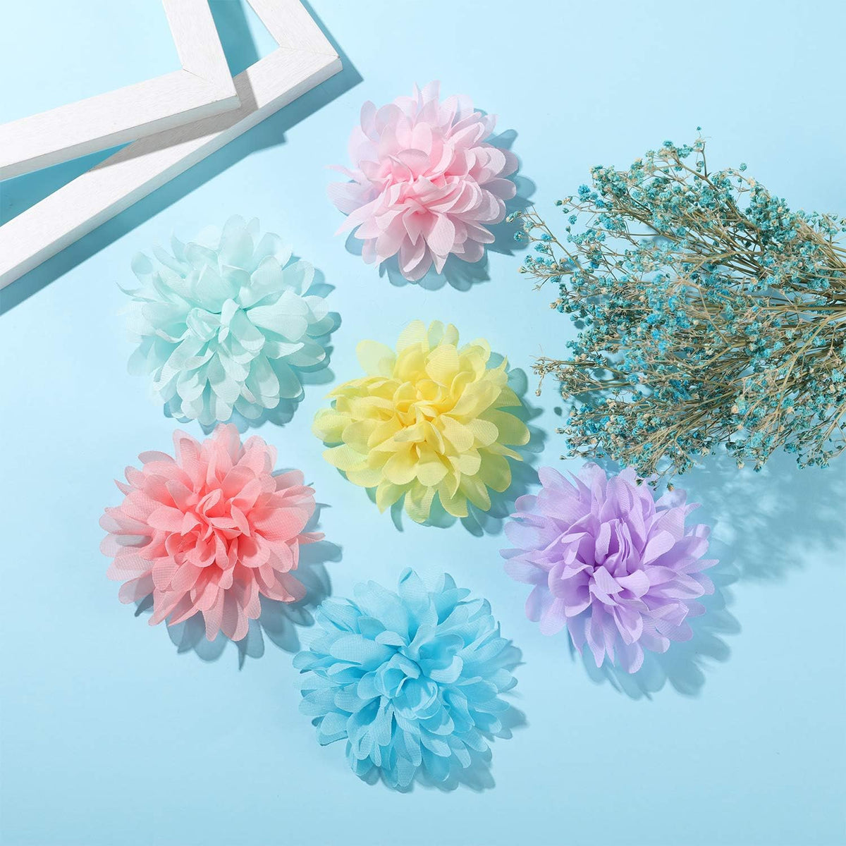 20 Pcs 4.7 Inch Dog Collar Flowers Bow, Multicolored