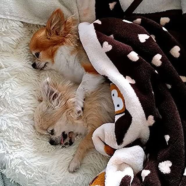 Snuggle Puppy Fleece Blanket for Dogs, Machine Washable, 48 X 30 In