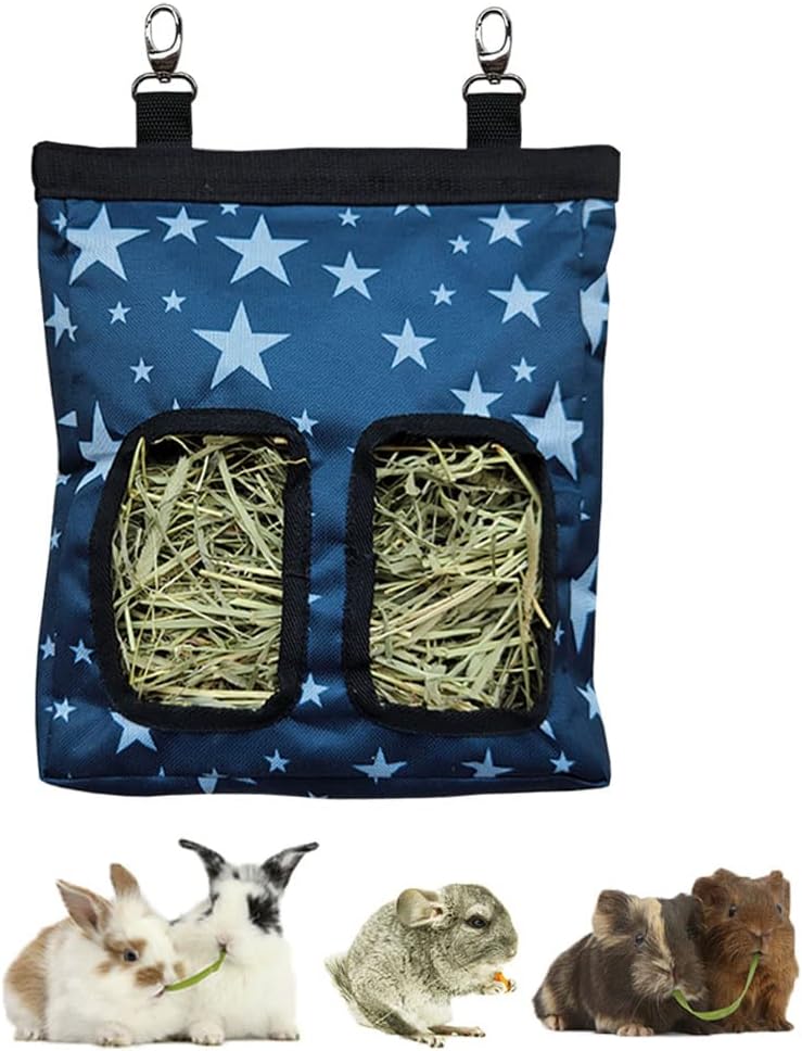 Guinea Pig Hay Feeder, Hanging Rabbit Hay Feeder Bag. Stars