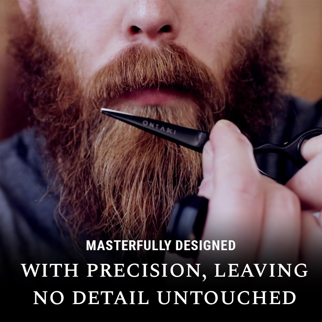Beard & Mustache Scissors & Combs - 5.5" Japanese Steel, Black