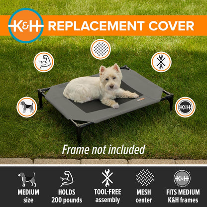 Original Pet Cot Replacement Cover (Cot Sold Separately) - Gray/Black Mesh, Medium 25 X 32 Inches