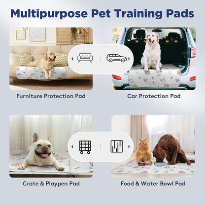 Washable Pee Pads for Dogs, Super Absorbent, 2 Pack 36"X41" Gray