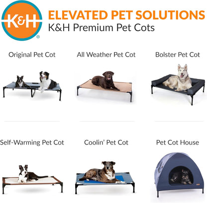 K&H Outdoor Elevated Dog Bed for Large & Extra-Large Pets, Gray, XL 50X32In