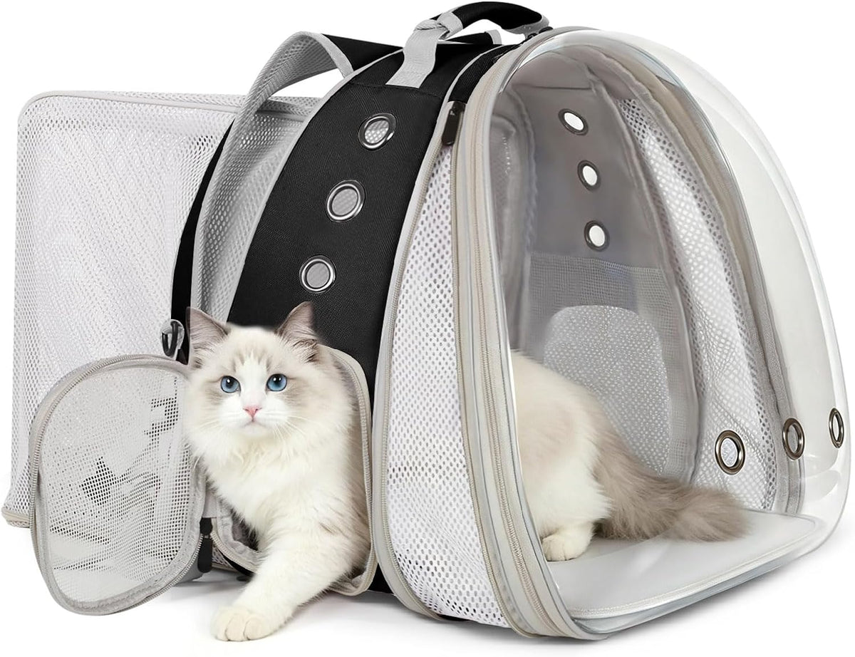 Dual Extension Pet Backpack Carrier for Large Cat and Small Puppy