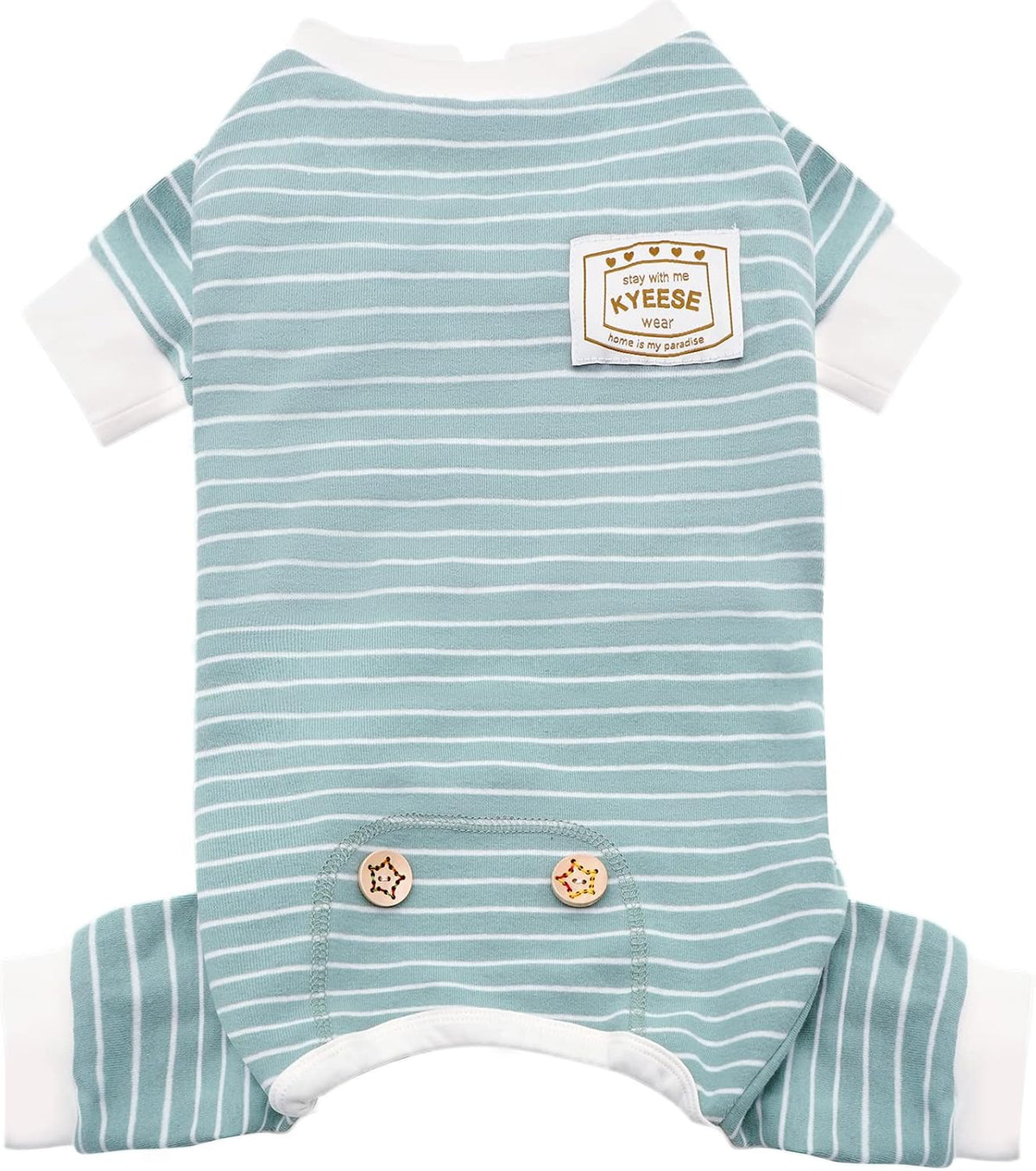 Striped Dog Pajamas for Small Dogs Stretchy Onesie for Daily Wear