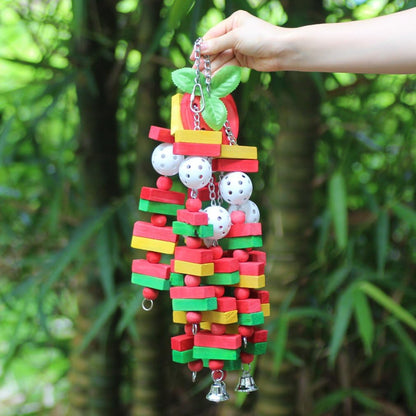 Large Parrot Chew Toy,Bird Cage Toy for Macaw African Grey Cockatoos