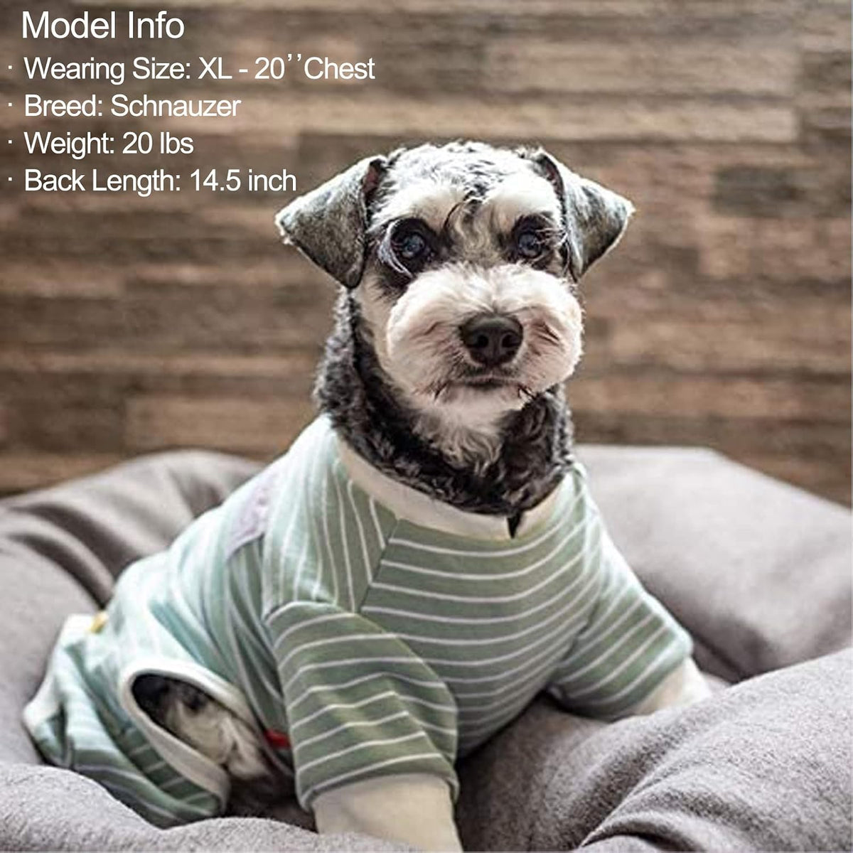 Striped Dog Pajamas for Small Dogs Stretchy Onesie for Daily Wear