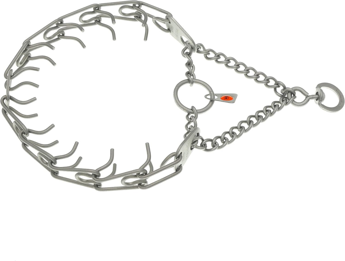 Matte Stainless Steel Scratch Resistant Dog Collar with Swivel D-Ring Training Collar for Small Dogs Made in Germany (16In X 2.25Mm (Neck Size up to 13 In) | Matte)
