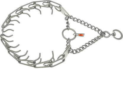 Matte Stainless Steel Scratch Resistant Dog Collar with Swivel D-Ring Training Collar for Small Dogs Made in Germany (16In X 2.25Mm (Neck Size up to 13 In) | Matte)