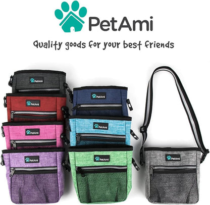 Hands Free Dog Treat Pouch for Training and Walking, Gray