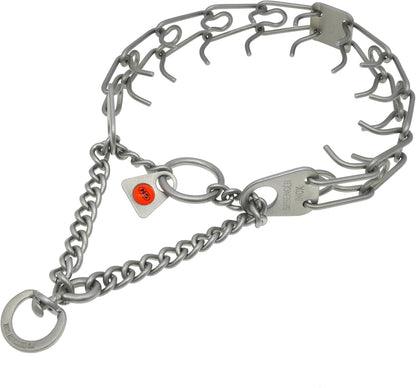 Matte Stainless Steel Scratch Resistant Dog Collar with Swivel D-Ring Training Collar for Small Dogs Made in Germany (16In X 2.25Mm (Neck Size up to 13 In) | Matte)