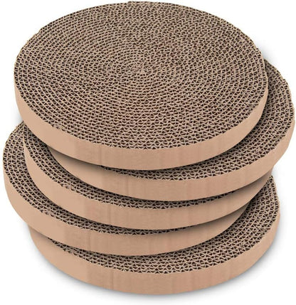 Catify Spin N' Scratch Cat Scratch Pad Refill - Round, 5-Pack