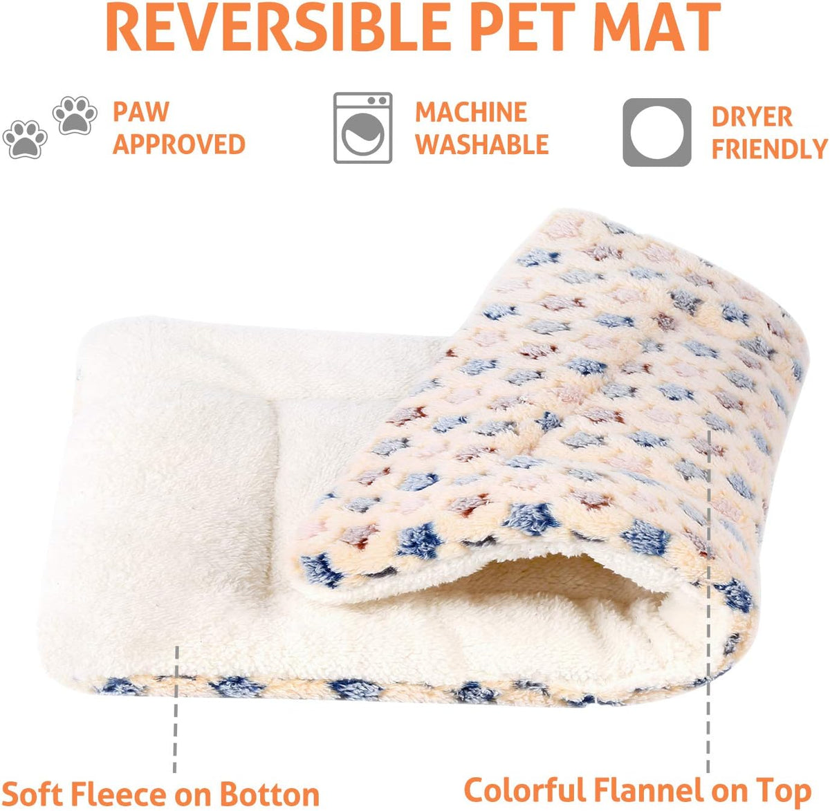 Dog Bed Crate Pad Ultra Soft Pet Mat Star Print 22 Inch Brown