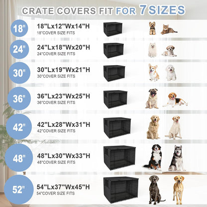 Dog Crate Cover, 36 Inches, Black