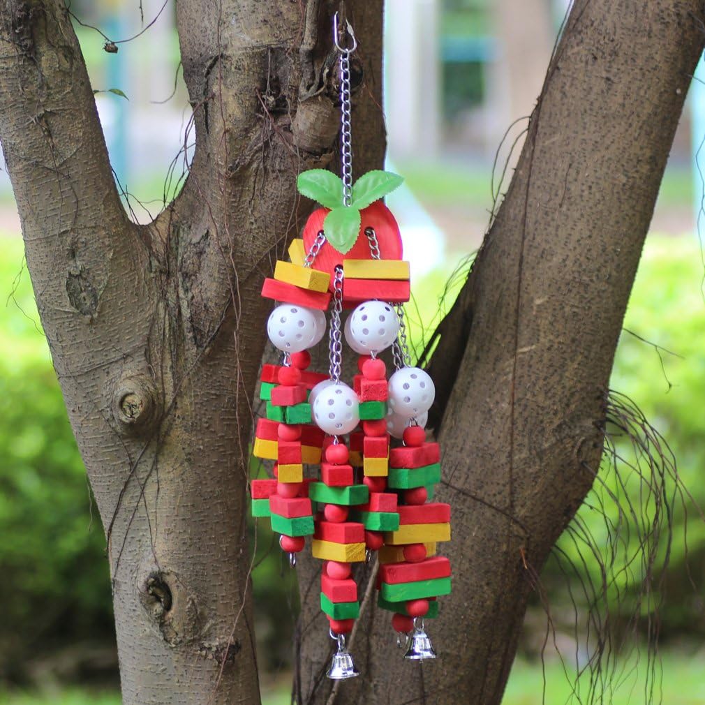 Large Parrot Chew Toy,Bird Cage Toy for Macaw African Grey Cockatoos