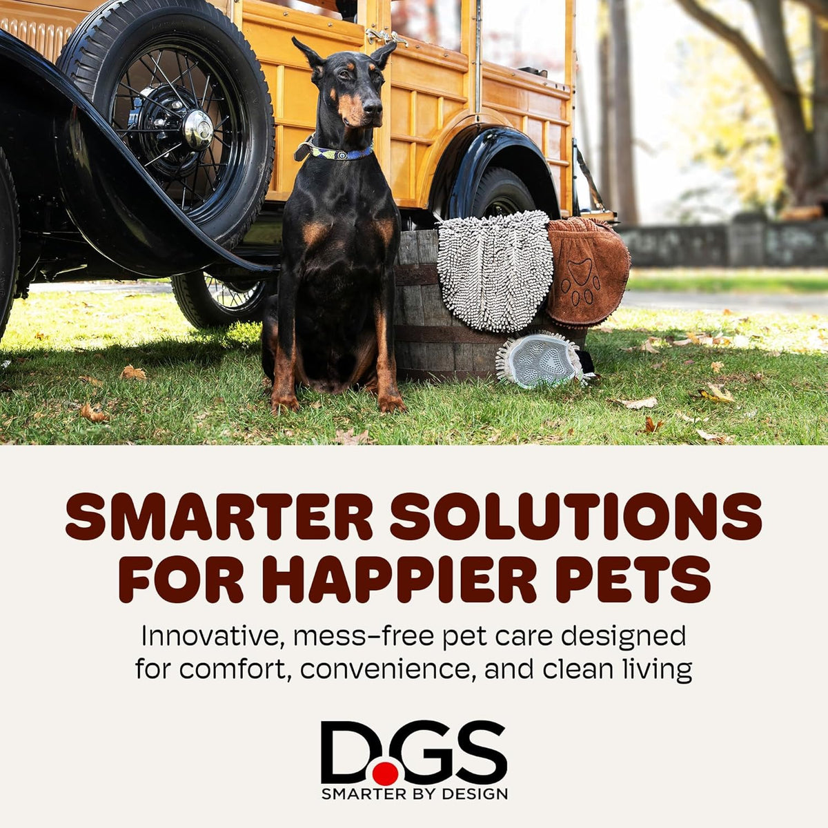 Dog Gone Smart the Dirty Dog Shammy - Grey, 31 × 13 Inches