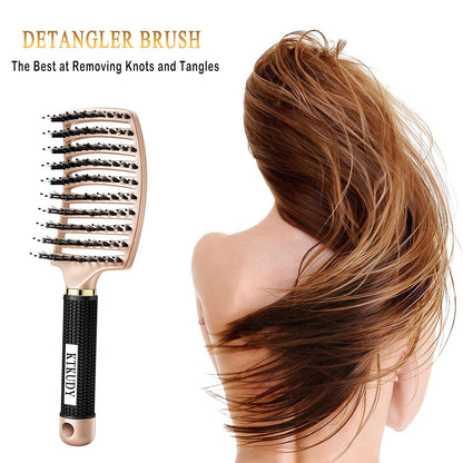 2 Pack Detangling Brushes for Women & Kids, Wet & Dry Hair, All Hair Types