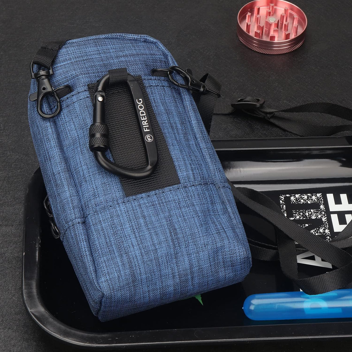 Smell Proof Bag, Odor Proof Pouch Mini Crossbody Bags for Travel Storage(Bright Blue)