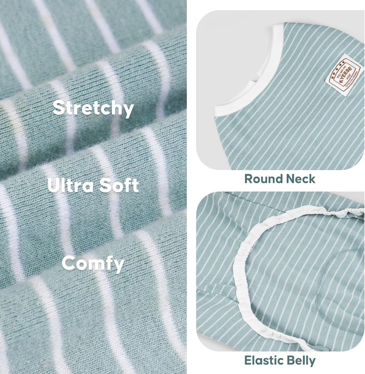 Striped Dog Pajamas for Small Dogs Stretchy Onesie for Daily Wear