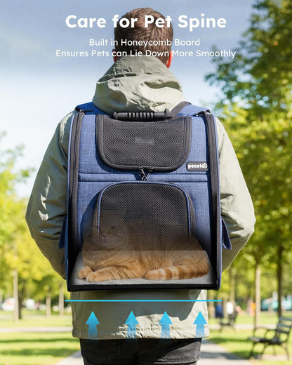 Cat Carrier Backpack Expandable, Cat Backpack with Breathable Window