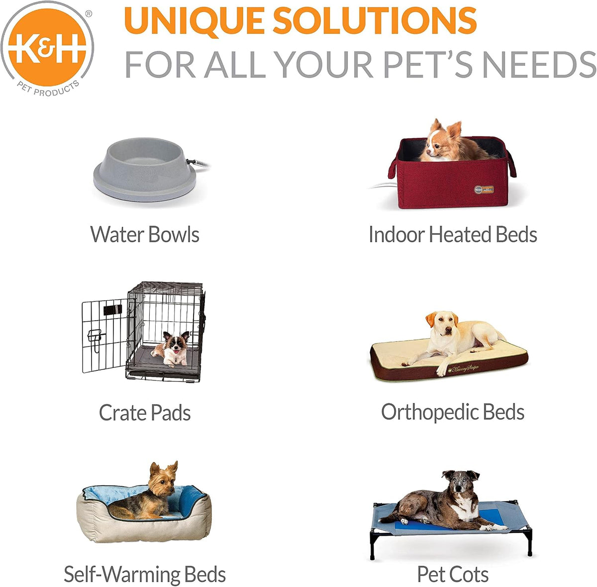 K&H Outdoor Elevated Dog Bed for Large & Extra-Large Pets, Gray, XL 50X32In