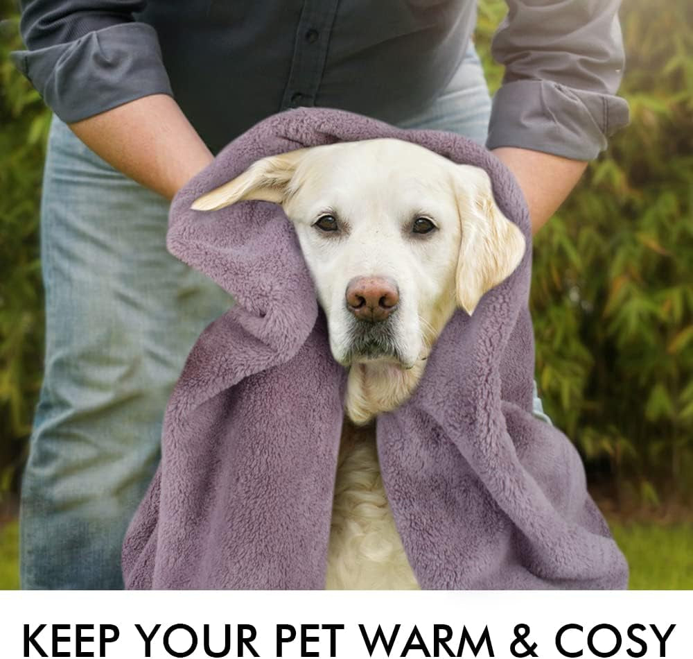 Dog Towels for Drying Dogs, Absorbent Microfiber Pet Bath Towel