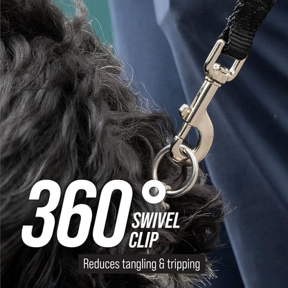 Free Range - Long Dog Leash for Large Dogs - 1 Inch Heavy Duty Nylon Training Lead with Padded Handle - High Visibility Orange - Extra Long Dog Leash (30 Ft)