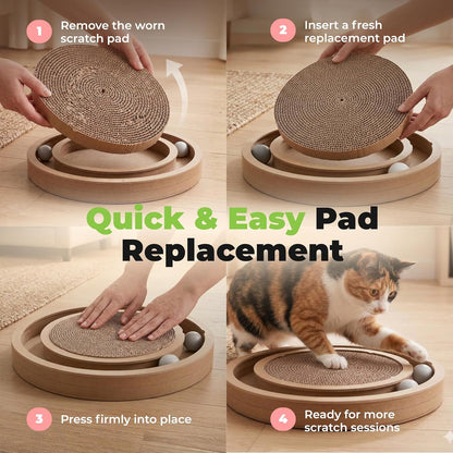 Catify Spin N' Scratch Cat Scratch Pad Refill - Round, 5-Pack