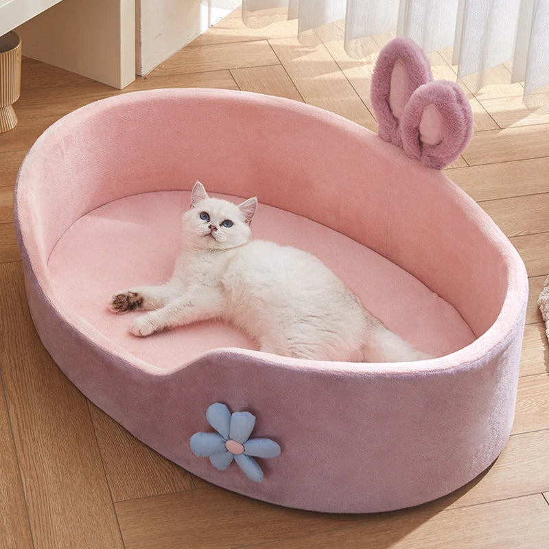 Detachable Pet Bed Pet Bed Detachable Washable Dog Sleeping Bed Soft Comfortable Warm Cat Bed for Four Seasons Soft Pet Bed