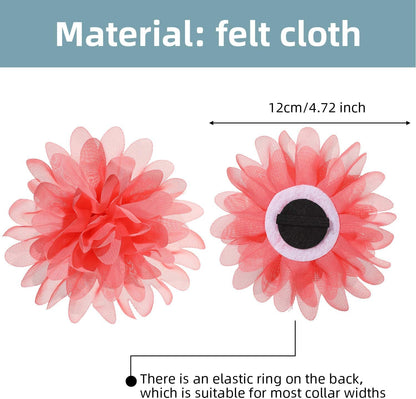 20 Pcs 4.7 Inch Dog Collar Flowers Bow, Multicolored