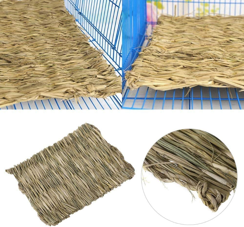 Grass Mat for Rabbit Woven Bed Mat Bunny Chew Toys (12PCS)